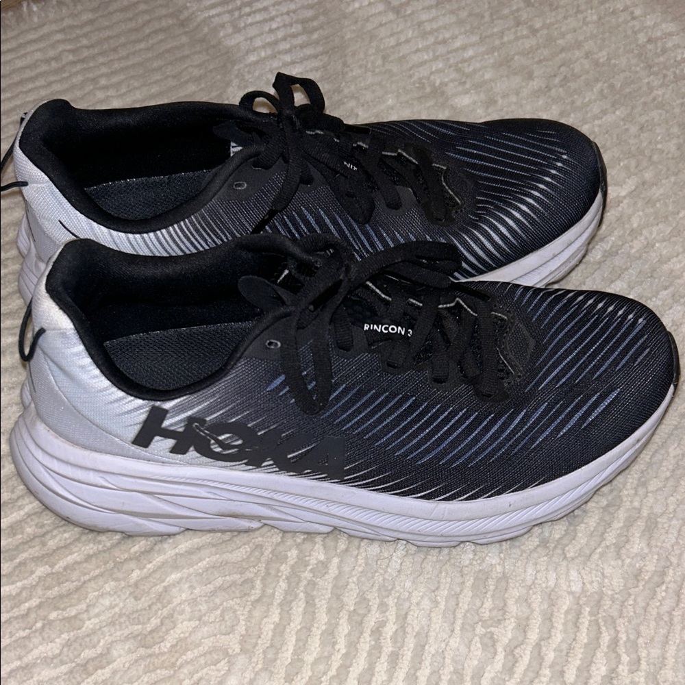 Hoka Black and Gray Athletic Shoes